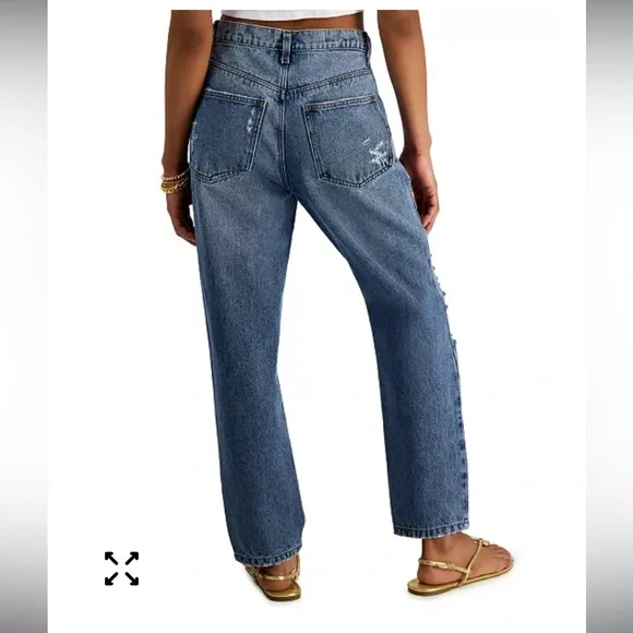 Vanilla Star
Juniors' 90s Distressed Cotton Straight-Leg Jeans 30/11 NWT - Picture 3 of 9